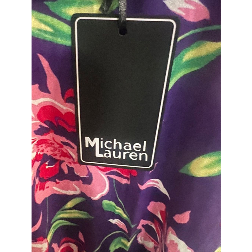 3)) 🔵 REVOLVE Michael Lauren purple and pink floral T shirt Dress XS NWT - Picture 5 of 7